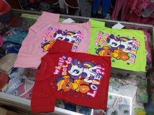 Літня дитяча футболка для дівчинки my little pony 86 92 98