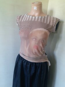 Літня оригінальна жіноча футболка сітка розмір 42 44 46