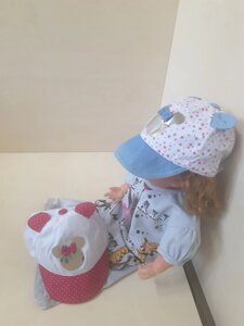 Літня шапочка Панама кепка вушка для дівчинки від 6 місяців до 1,5 року Польща