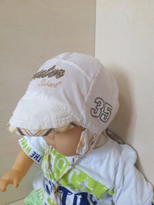 Літня шапочка Панама на зав'язках для хлопчика 0 1 2 3 5 6 місяців