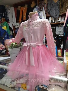 Ошатне плаття для дівчинки рожеве розмір 110 116