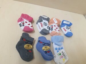 Шкарпетки дитячі махрові Туреччина для новонароджених від 0 до року
