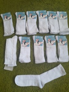 Шкарпетки гольфи для дівчинки білі Туреччина 6-10 років