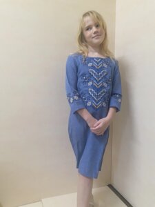 Сукня вишиванка льон для дівчинки 146 - 164