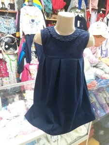 Синій Шкільний сарафан плаття для дівчинки р. 116 122 128 134