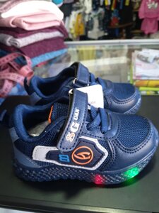 Світлі світлодіодні кросівки для хлопчика синього розміру 21 22 22 24