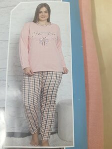 Тепла Жіноча піжама Туреччина великі розміри 52 54 56