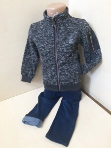 Теплий костюм на флісі джинси жіноча толстовка для хлопчика. 98 104 110 116
