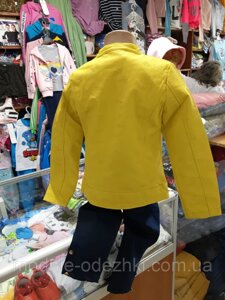 Жовта Підліткова Шкіряна Куртка косуха для дівчинки Угорщина 122 128 134