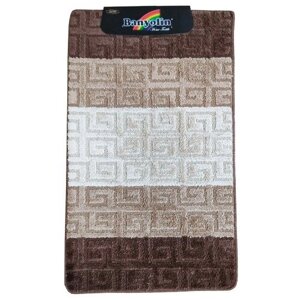 Комплект килимків для ванної "Brown Maze 50х80 см