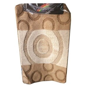Комплект килимків для ванної "Brown Worm-hole" 60х100 см