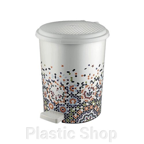 Педальне відро 24л з малюнком Мозаїка від компанії Plastic Shop - фото 1