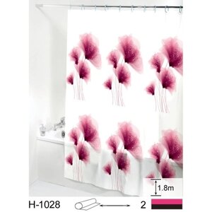 Фіолетові квіти в ванній завісу