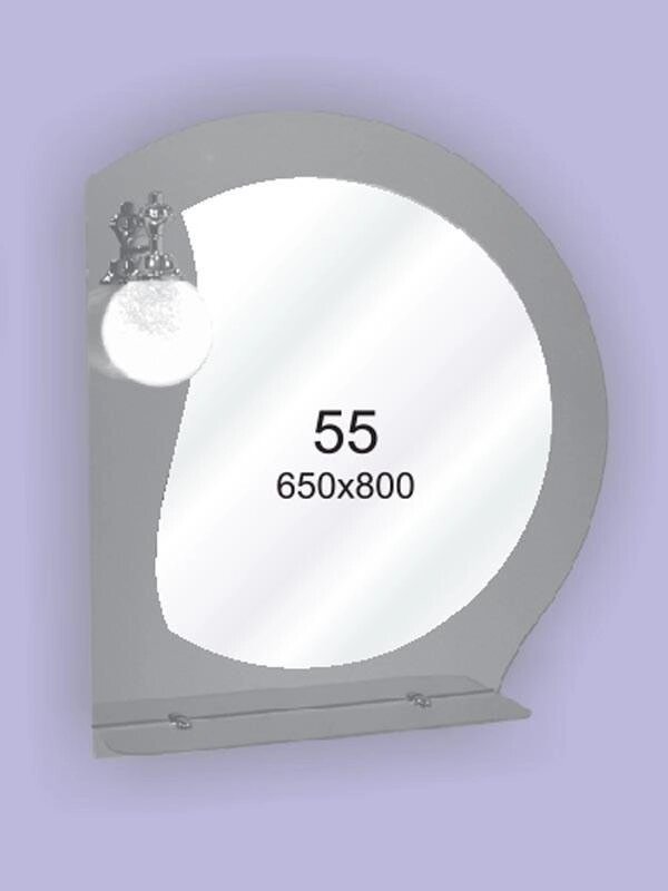 Дзеркало для ванних кімнат 650х800 Ф55 БЕЗ світильники від компанії Інтернет-магазин "KOMAMI" - фото 1