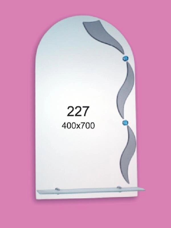 Дзеркало для ванної кімнати 400х700 Ф227 з полицею від компанії Інтернет-магазин "KOMAMI" - фото 1
