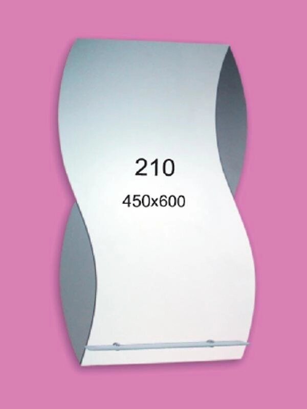 Дзеркало для ванної кімнати 450х600 Ф210 з полицею від компанії Інтернет-магазин "KOMAMI" - фото 1