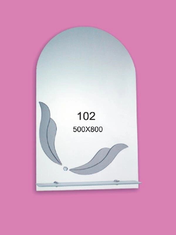 Дзеркало для ванної кімнати 500х800 Ф102 з полицею від компанії Інтернет-магазин "KOMAMI" - фото 1