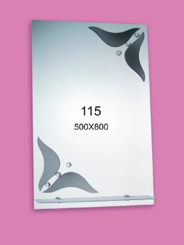 Дзеркало для ванної кімнати 500х800 Ф115 з полицею від компанії Інтернет-магазин "KOMAMI" - фото 1