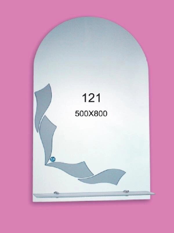 Дзеркало для ванної кімнати 500х800 Ф121 з полицею від компанії Інтернет-магазин "KOMAMI" - фото 1