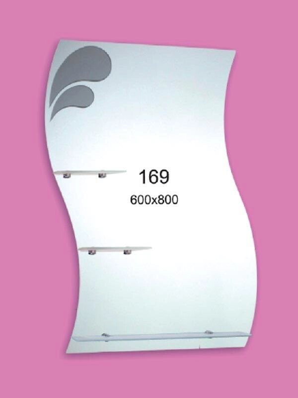 Дзеркало для ванної кімнати 600х800 Ф169 з полками від компанії Інтернет-магазин "KOMAMI" - фото 1