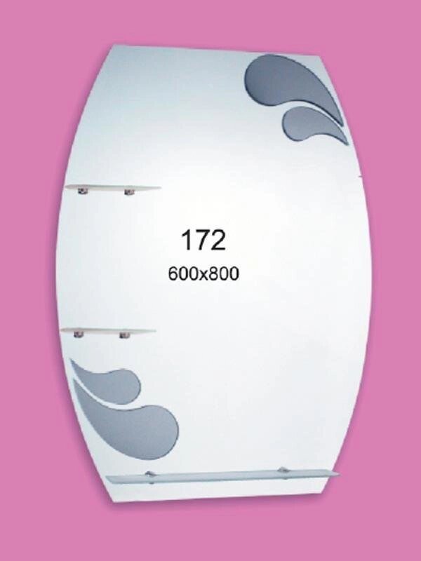 Дзеркало для ванної кімнати 600х800 Ф172 з полками від компанії Інтернет-магазин "KOMAMI" - фото 1