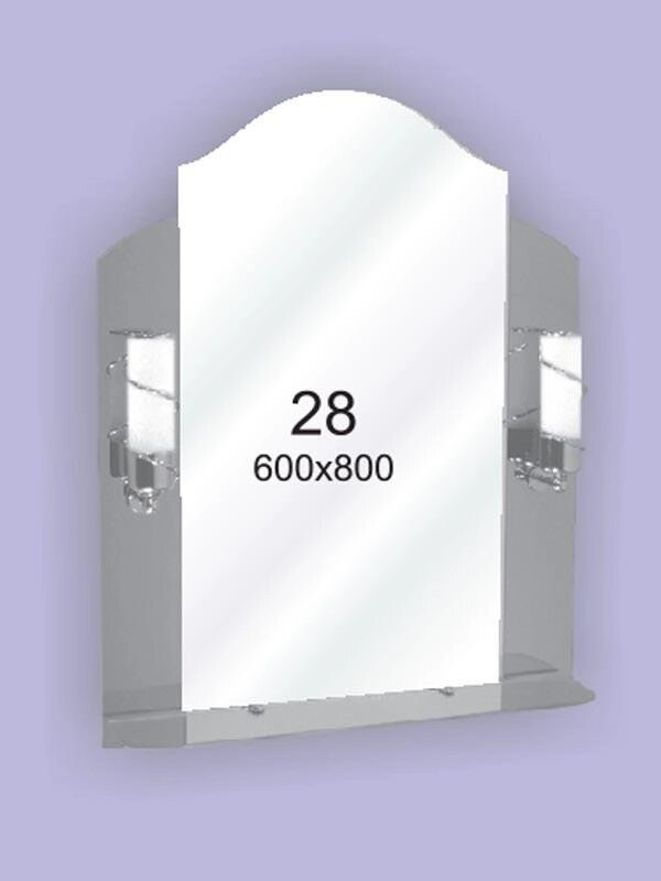 Дзеркало для ванної кімнати 600х800 ф28 БЕЗ СВІТИЛЬНИКІВ від компанії Інтернет-магазин "KOMAMI" - фото 1
