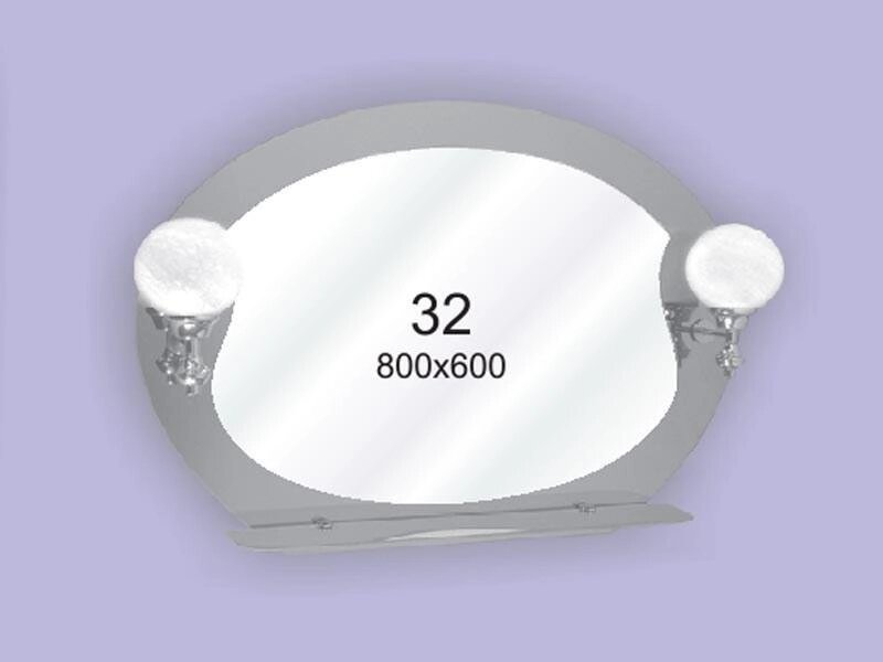 Дзеркало для ванної кімнати 800х600 Ф32 БЕЗ СВІТИЛЬНИКІВ від компанії Інтернет-магазин "KOMAMI" - фото 1