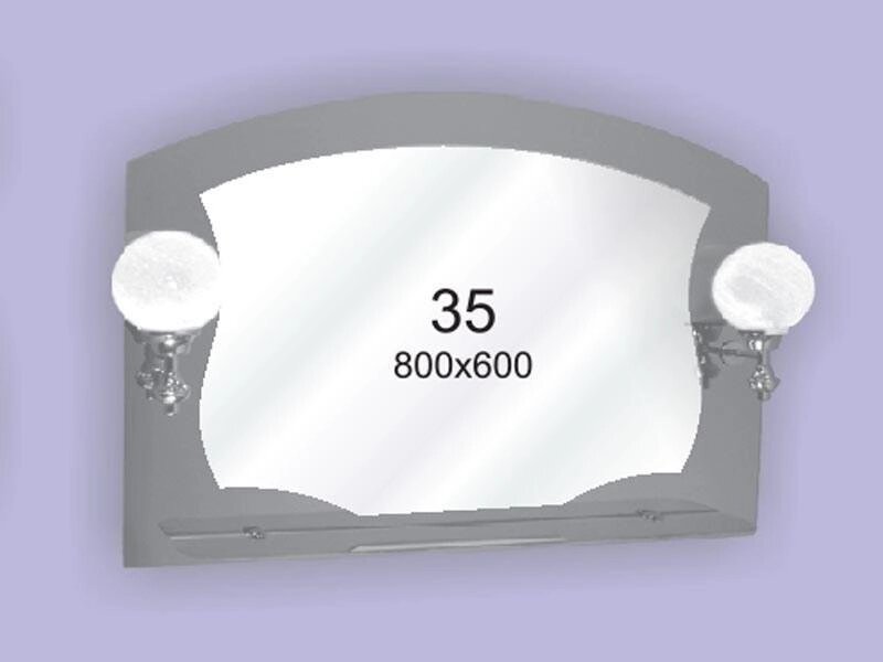 Дзеркало для ванної кімнати 800х600 Ф35 БЕЗ СВІТИЛЬНИКІВ від компанії Інтернет-магазин "KOMAMI" - фото 1