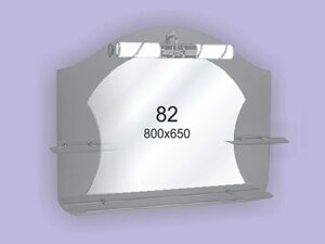 Дзеркало для ванної кімнати 800х650 Ф82 БЕЗ світильники