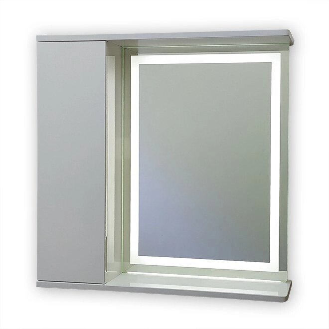 Шафа-дзеркало (70*70*15см) з LED підсвічуванням двері зліва ШК703 - наявність