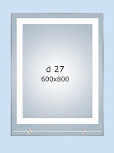 Дзеркало LED (60 * 80 * 2 см) "JANVIER" PR-D27 з полицею