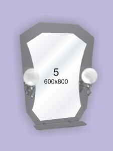 Дзеркало для ванної кімнати 600х800 ф5 без світильників