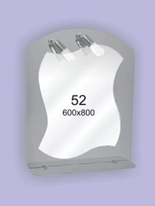 Дзеркало для ванної кімнати 600х800 Ф52 БЕЗ світильники