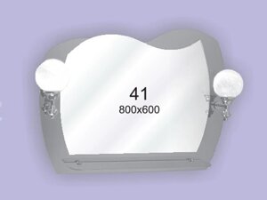 Дзеркало для ванної кімнати 800х600 ф41 без світильників