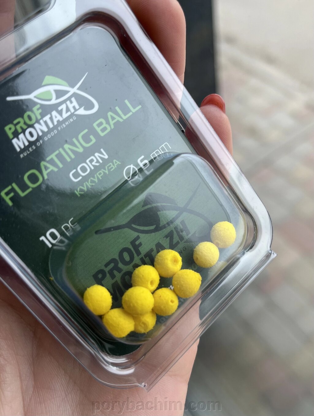 Плаваюча насадка Floating Ball Кукурудза "Corn" 6мм з EVA матеріалу від компанії Порибачим - фото 1