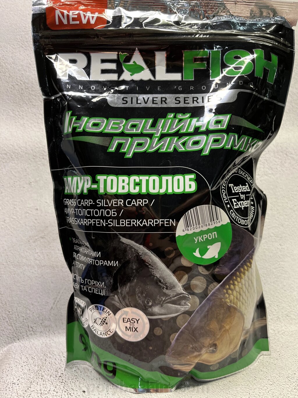 Рибальська прикормка RealFish "АМУР-ТОВСТОЛОБ" Кріп від компанії Порибачим - фото 1