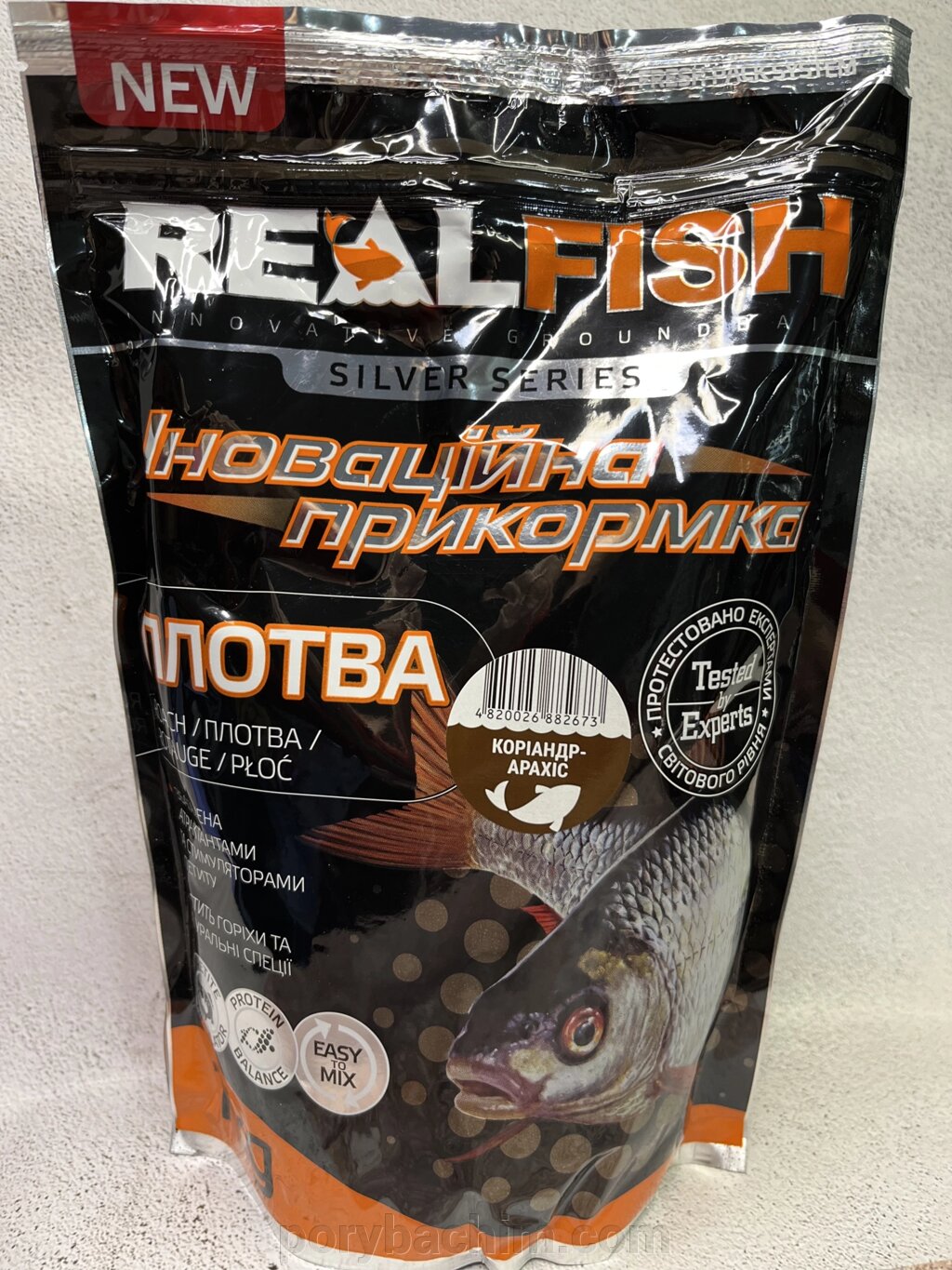 Рибальська прикормка RealFish "ПЛІТКА" Коріандр-Арахіс від компанії Порибачим - фото 1