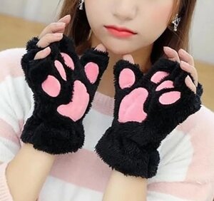 Перчатки лапки кішечки/ короткі рукавички/ жіночі рукавички/ дитячі рукавиці /рукавички -мітенки Білий