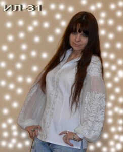 Шикарна жіноча вишита блузка-вишиванка в стилі бохо "Білосніжка" Комір стійка вишита сорочка вишиванка
