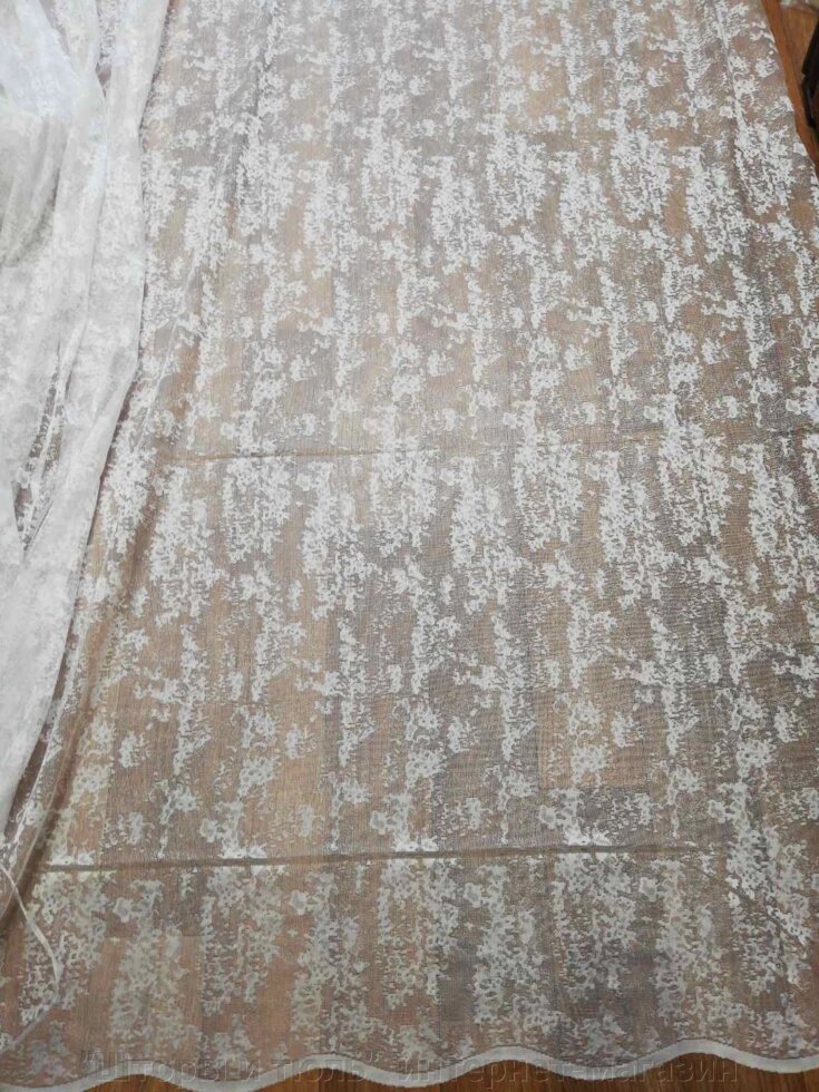 Тюль мрамор белая жаккардовая сетка в зал кухню ##от компании## "Тюль, гардины, шторы"  интернет-магазин - ##фото## 1