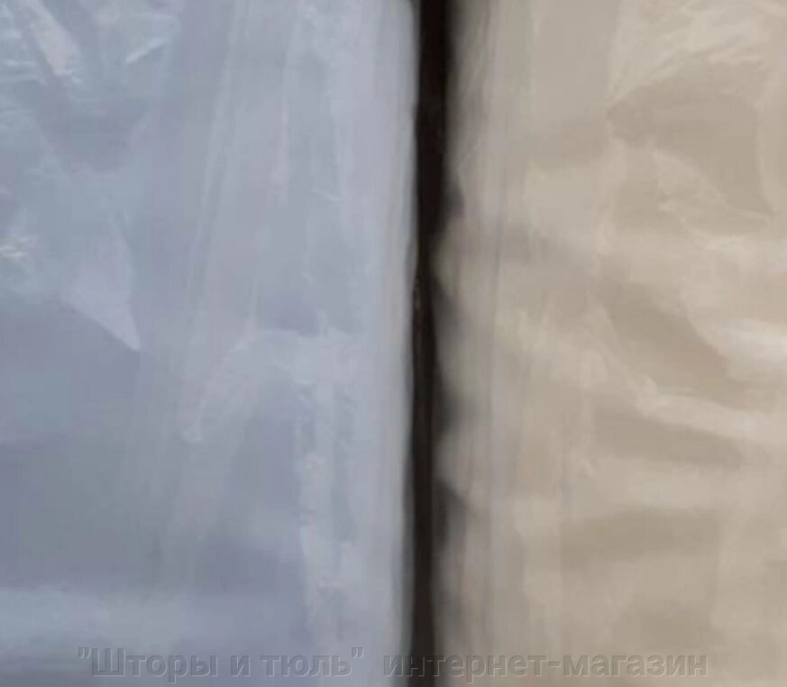 Тюль шифон білого кольору 3,3 м висота, метраж на відріз, Туреччина від компанії "Штори і тюль" інтернет-магазин - фото 1