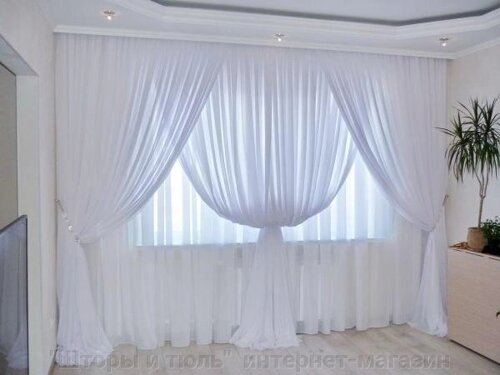 Белые шторы в интерьере, особенности белого текстиля
