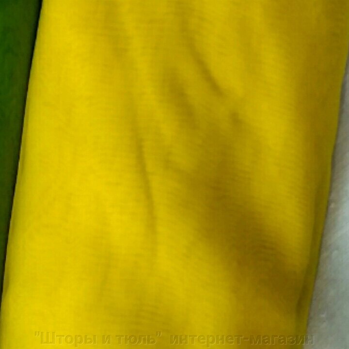 Тюль шифон яскраво-жовтий, залишок 5 м від компанії "Штори і тюль" інтернет-магазин - фото 1
