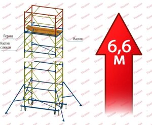 Вишки (підмостки пересувна) 1,2х2,0м 6,6м (1 + 5)