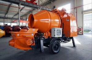 Причепний портативний дизельний бетононасос з міксером DJBT40-11-76