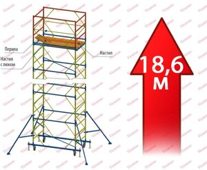 Вишки (підмостки пересувна) 1,2х2,0м 18,6м (1 + 15)