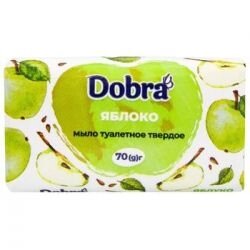 Мило тверде туалетне ТМ "Dobra", "Яблуко" 70г (58006)