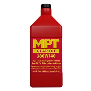 MPT 100% Full Synthetic Gear Oil 80W140