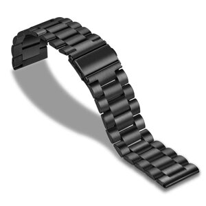 Браслет універсальний для Ремінець годин 20мм сталевий класичний Чорний BeWatch (1110401)