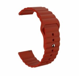 Ремінець силіконовий 22 мм для годинника універсальний Wave BeWatch Темно-червоний (1020723) Сірий, Сірий; Сірий: Сірий